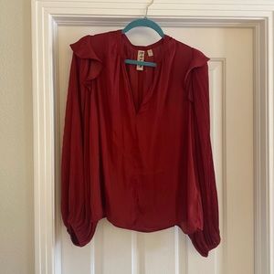 Red Blouse - Anthropologie - size L - only worn once!